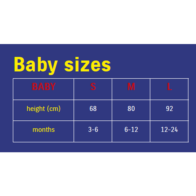 Suzuki Baby Size Chart-